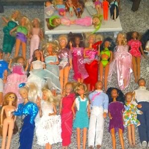 Vintage Mixed Barbie Etc Lot Of 34 Jem, Skipper Ken 70s/80s To Y2k